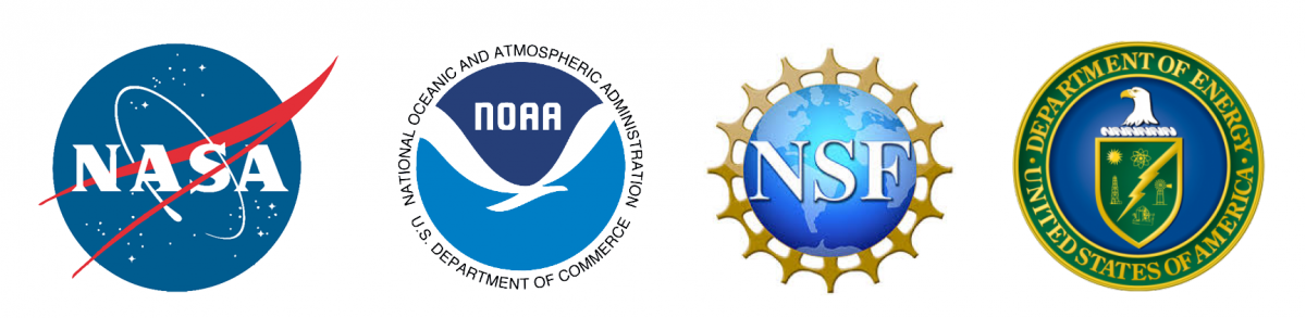 NASA, NOAA, NSF, DOE logos