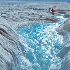 Polar landscape with river