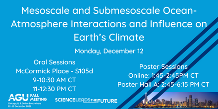 A flyer advertising a topic at AGU 2022