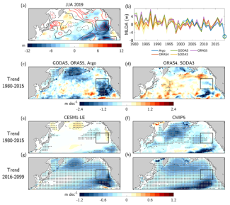 Models of mixed layer depth anomalies and sea surface anomalies