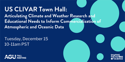 2020 Fall AGU Town Hall on Data Commercialization