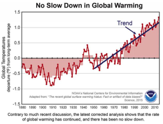 Global warming hiatus graph