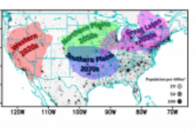 Future heat wave regions in the US