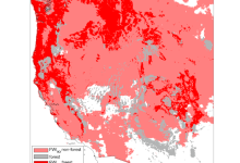 xtent of high fire weather conditions, as defined by exceedance of local 90th percentile values of the Canadian Forest Fire Weather Index (FWI), on 6 August 2021