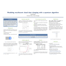 Modeling noctilucent cloud dust with quantum algorithms