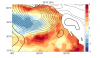 Arc pattern of the North Pacific warm anomalies
