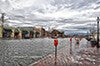 Flooded street view